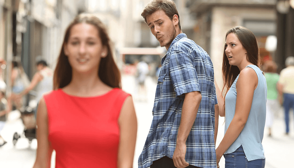 Example Of A Meme - Distracted Boyfriend